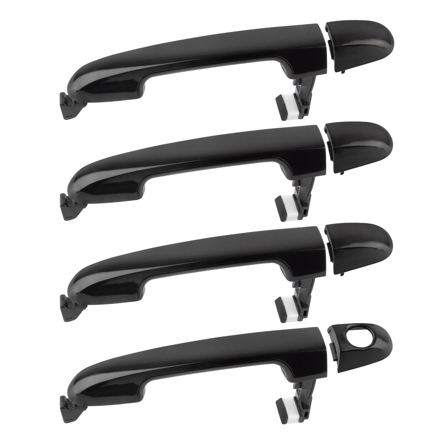BOXI Set of 4 Front/Rear + Left/Right Outer Exterior Door Handles Fit for Hyundai Elantra 2006-2012