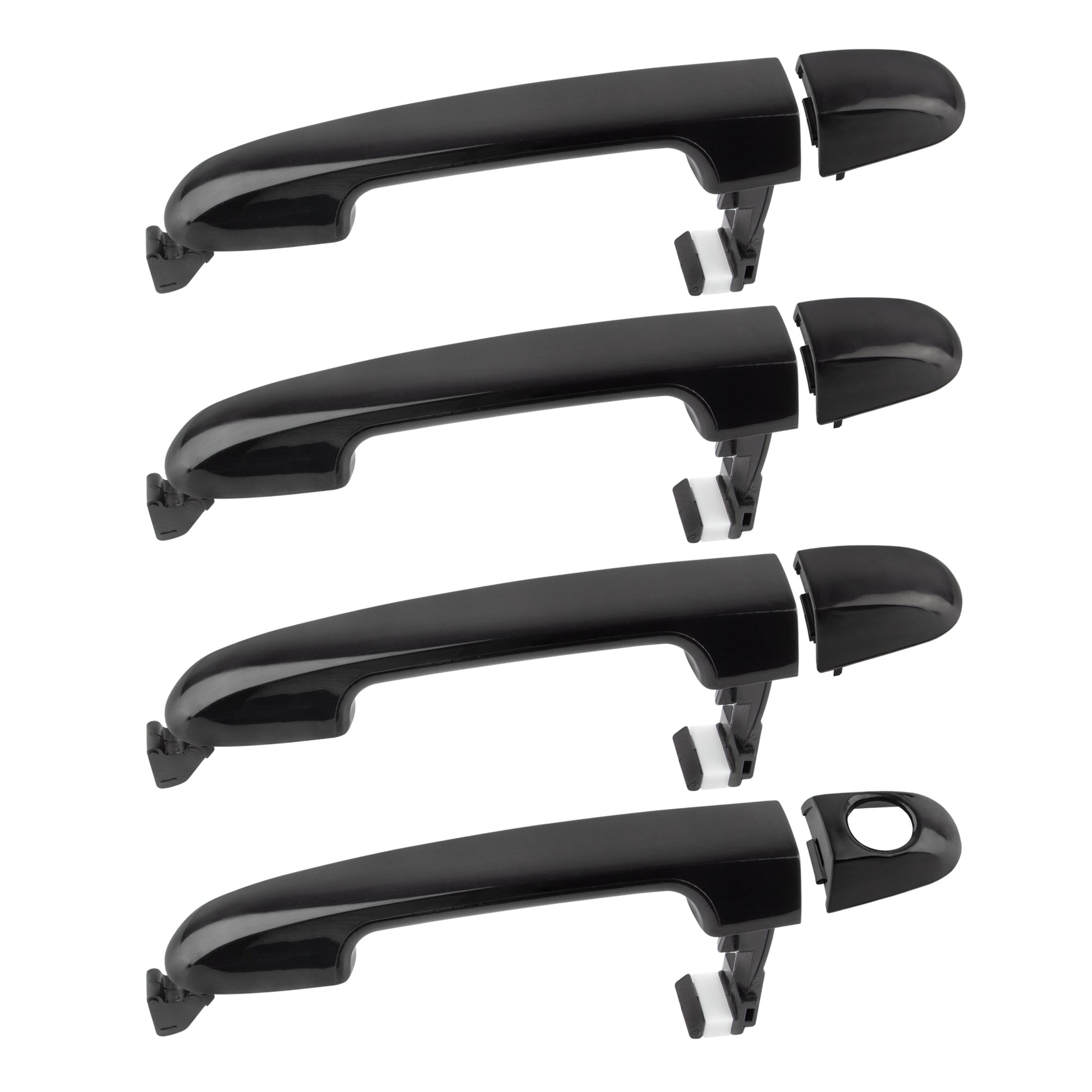 BOXI Set of 4 Front/Rear + Left/Right Outer Exterior Door Handles Fit for Hyundai Elantra 2006-2012
