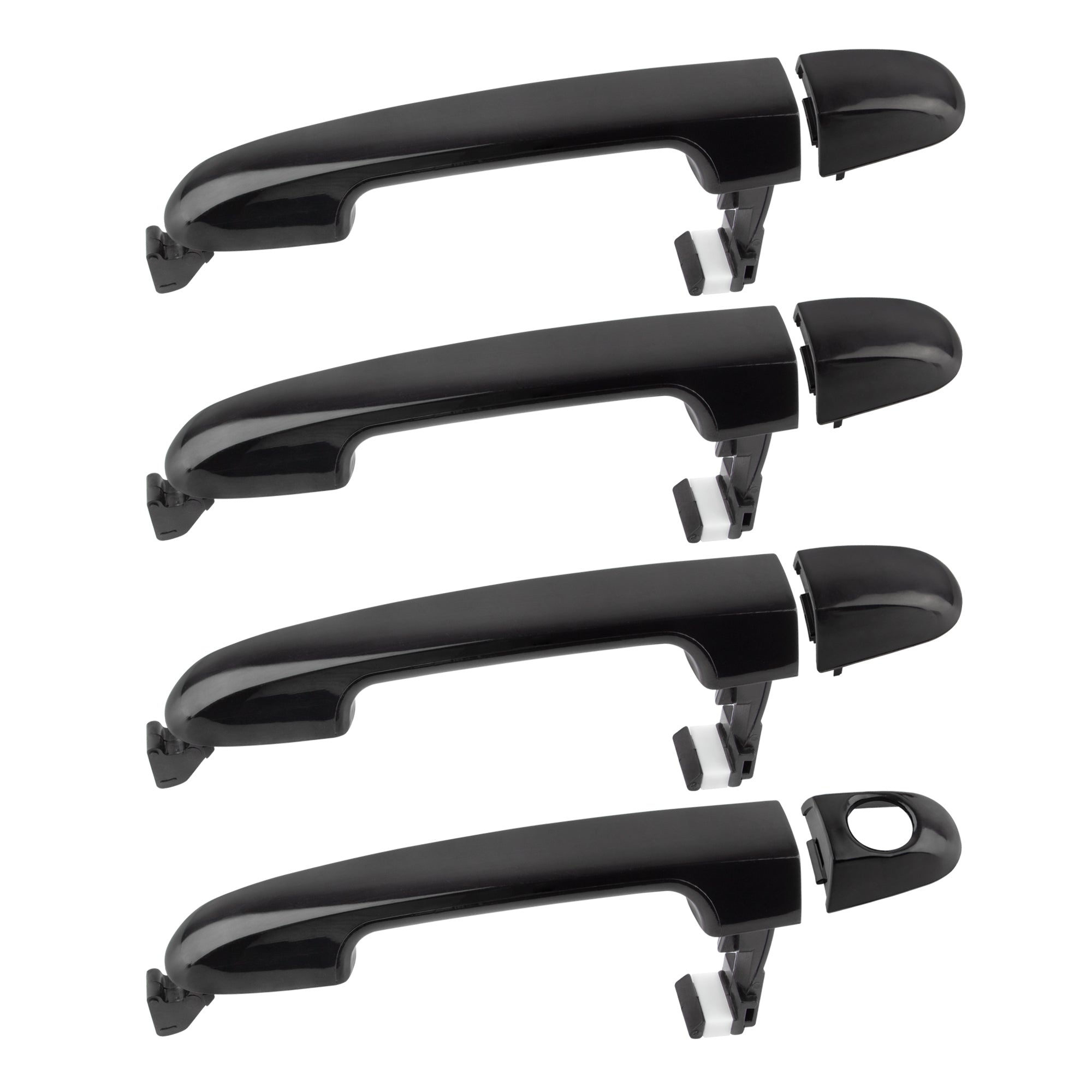 BOXI Set of 4 Front/Rear + Left/Right Outer Exterior Door Handles Fit for Hyundai Elantra 2006-2012