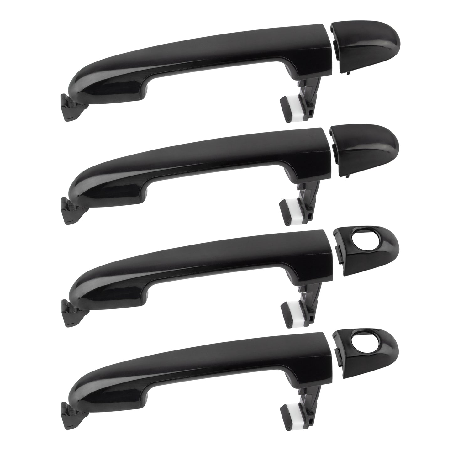 BOXI Set of 4 Front/Rear + Left/Right Side Outer Exterior Door Handles Fit for Hyundai Elantra