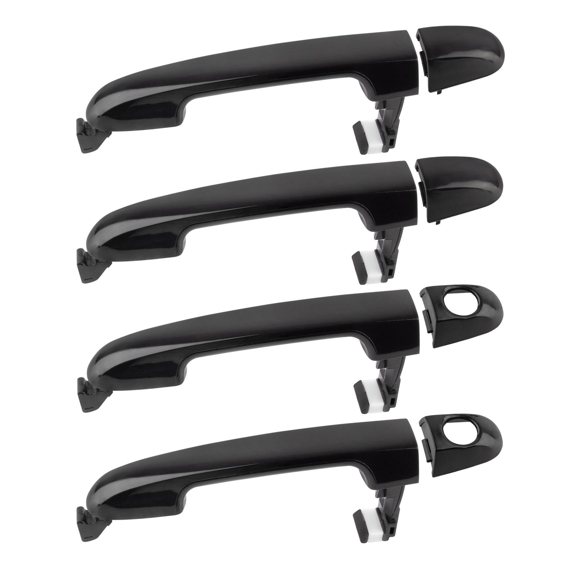 BOXI Set of 4 Front/Rear + Left/Right Side Outer Exterior Door Handles Fit for Hyundai Elantra