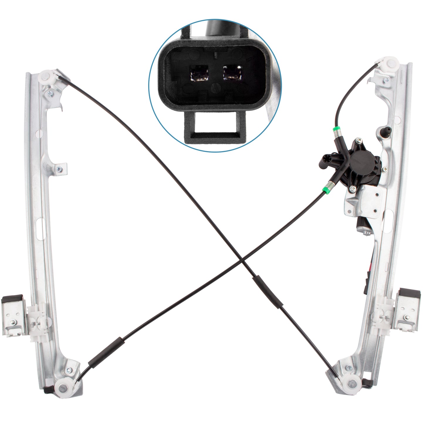 BOXI Front Right Passenger Side Power Window Regulator with Motor Fits for Chevy Silverado Tahoe