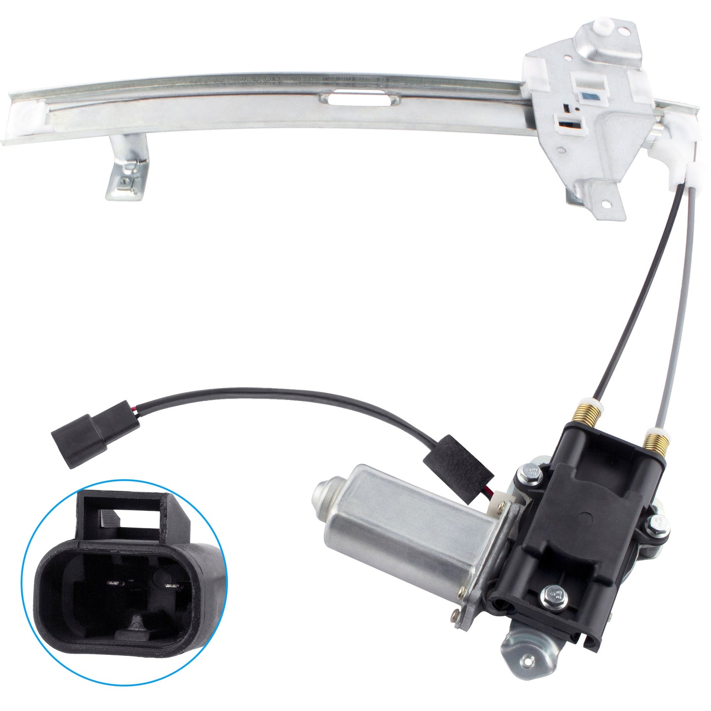 BOXI 741-709 Rear Right Passenger Side Power Window Regulator with Motor fit for Buick Century