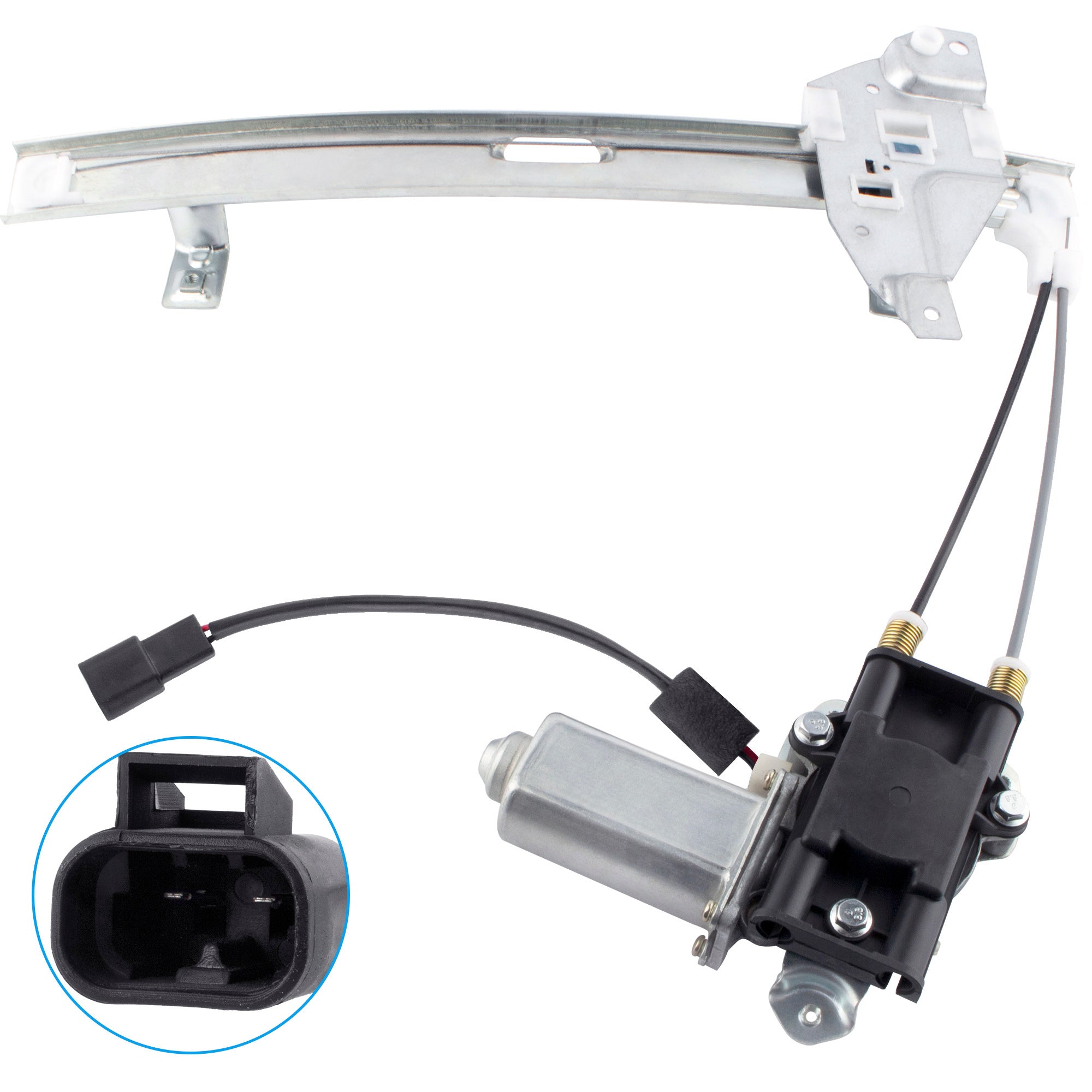 BOXI 741-709 Rear Right Passenger Side Power Window Regulator with Motor fit for Buick Century