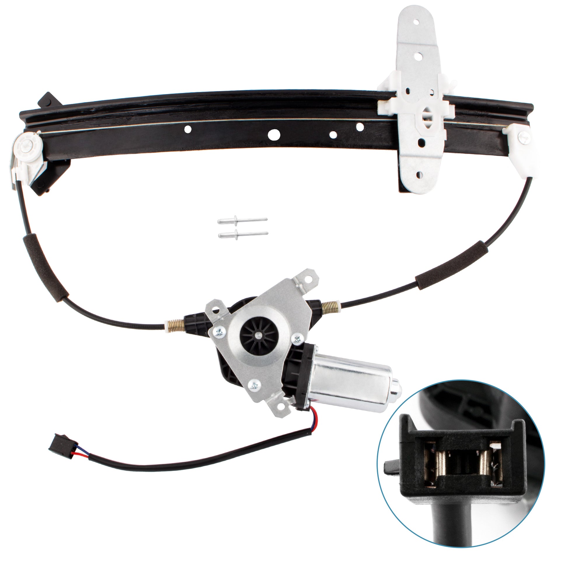 BOXI 741-679 1W7Z5423395AA Rear Left Driver Side Power Window Regulator with Motor Fit for Ford