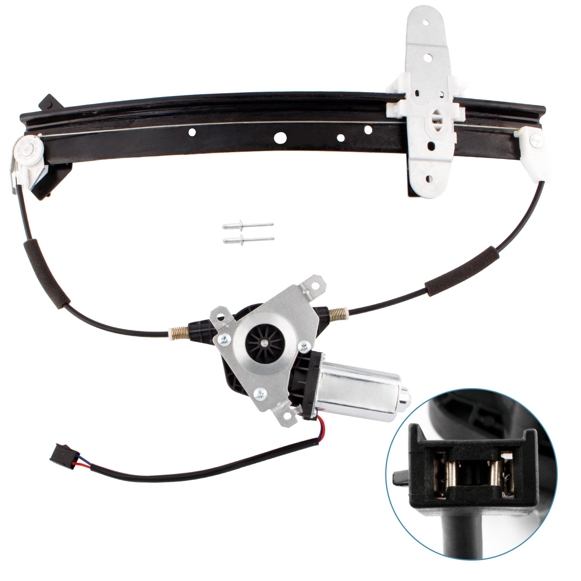 BOXI 741-679 1W7Z5423395AA Rear Left Driver Side Power Window Regulator with Motor Fit for Ford