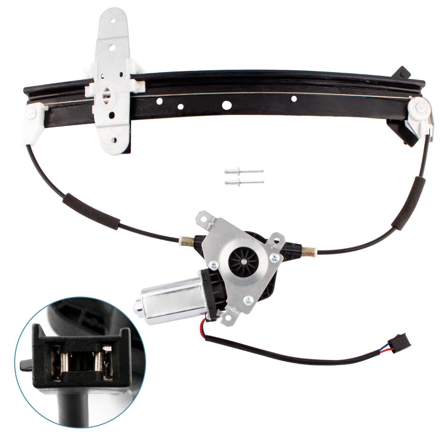 BOXI 741-678 Rear Passenger Side Power Window Regulator and Motor Assembly Compatible for Select