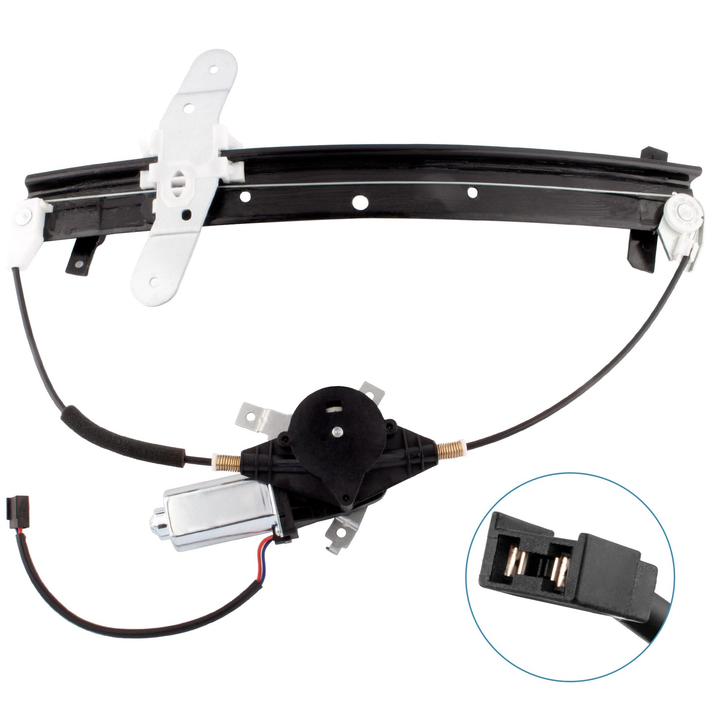 BOXI 741-665 6W7Z5423208AA Front Right Passenger Side Power Window Regulator with Motor Assembly