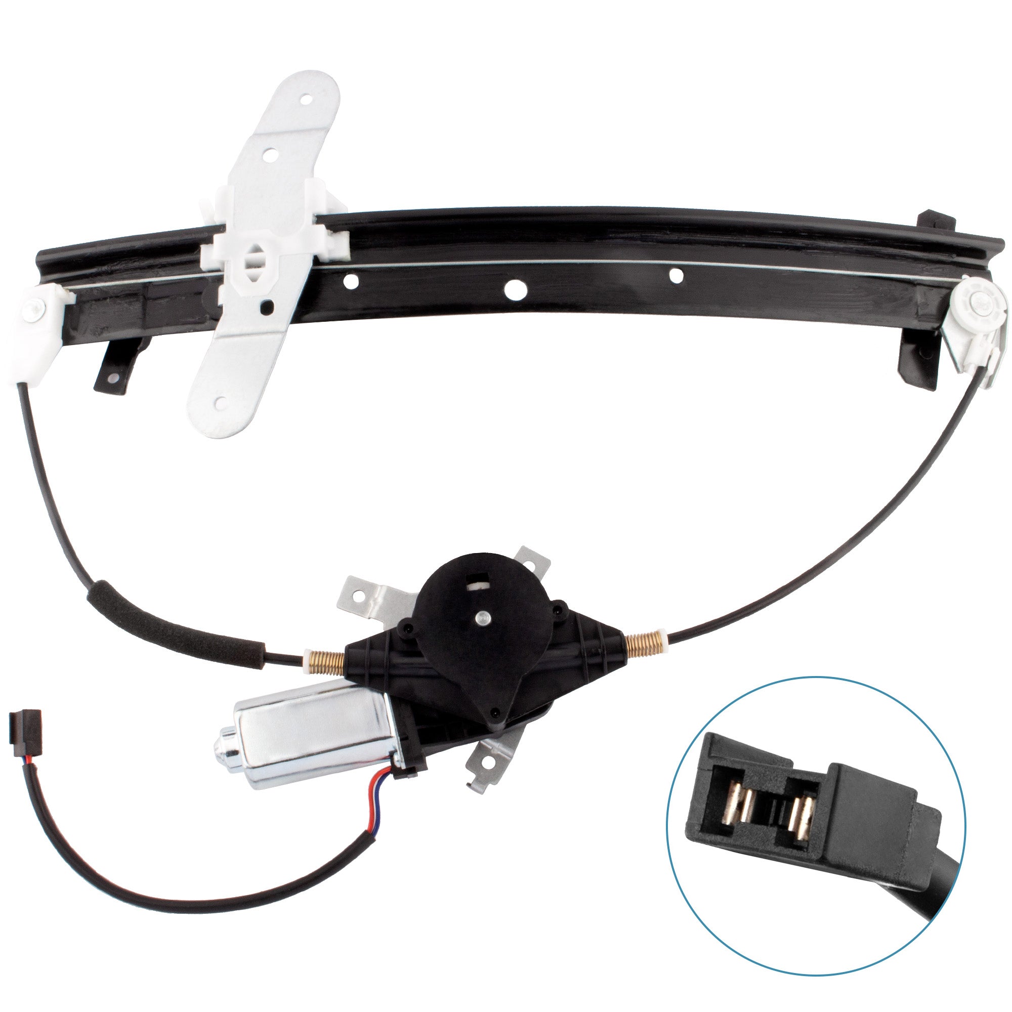 BOXI 741-665 6W7Z5423208AA Front Right Passenger Side Power Window Regulator with Motor Assembly
