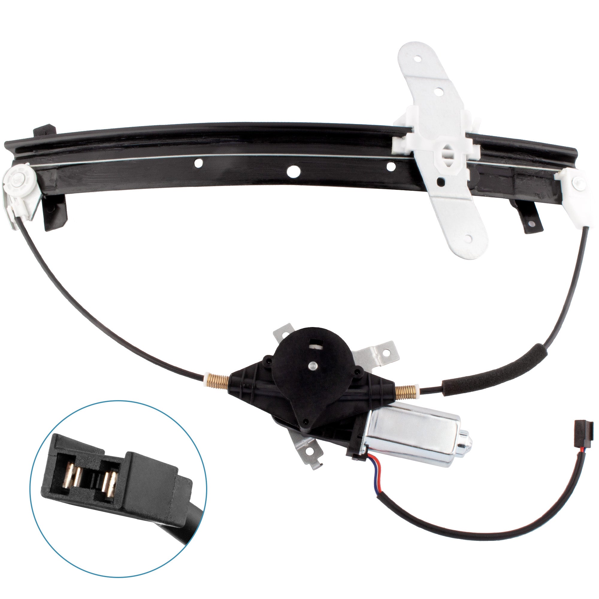 BOXI 741-664 6W7Z5423209AA Front Left Driver Side Power Window Regulator with Motor Assembly