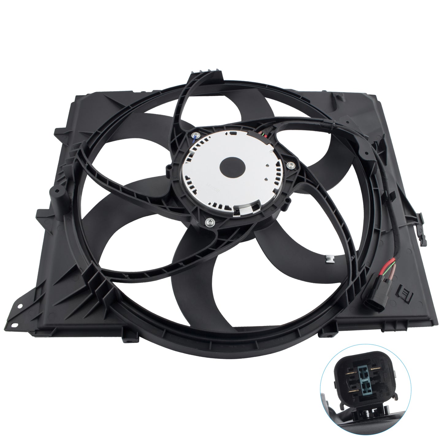 BOXI 400W Engine Cooling Fan Assembly with Auto Transmission for BMW E90 128i 325i 325xi 328i 328i
