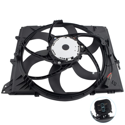 BOXI 400W Engine Cooling Fan Assembly with Auto Transmission for BMW E90 128i 325i 325xi 328i 328i