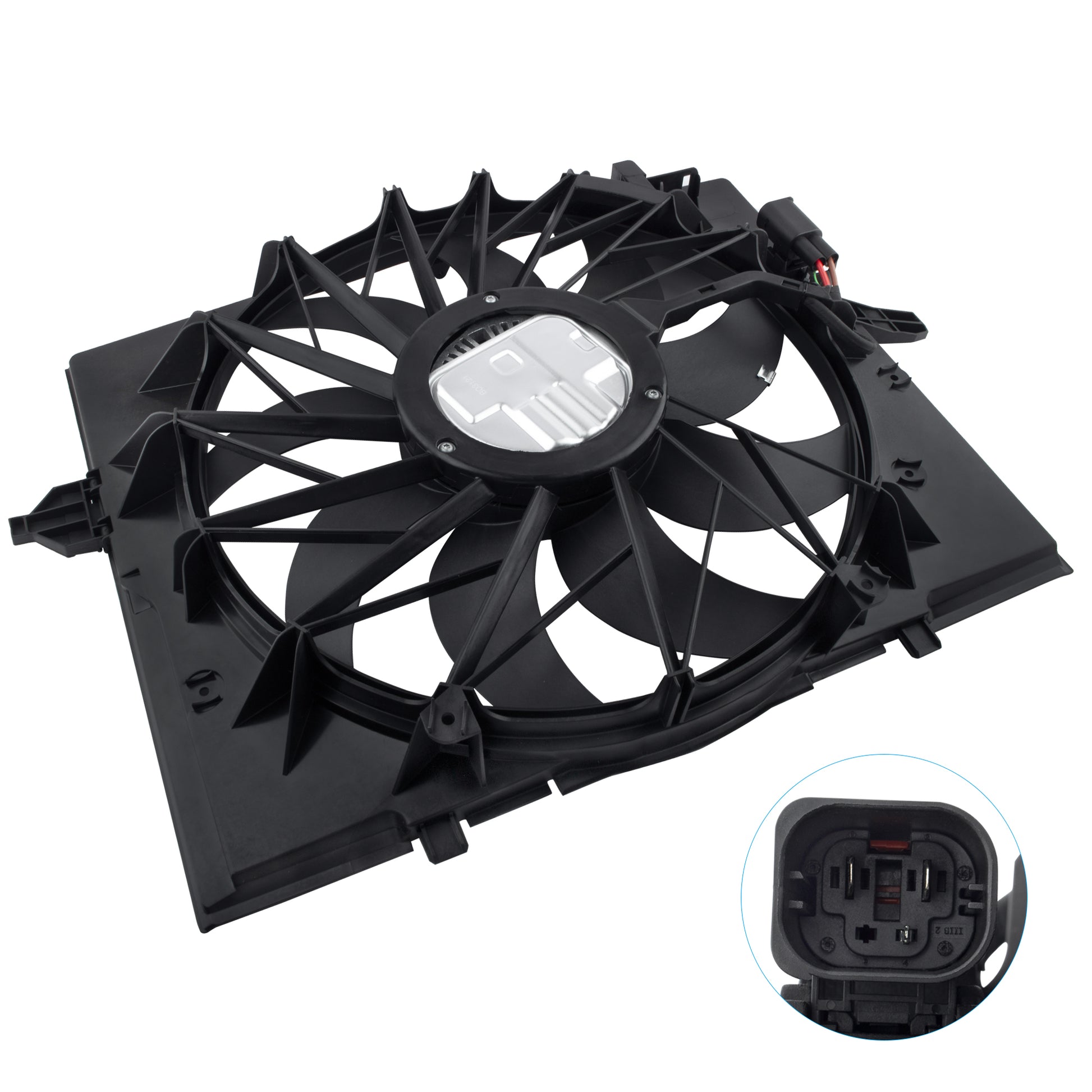 BOXI Engine Cooling Fan Assembly Fits for BMW E60 525 530 545 645