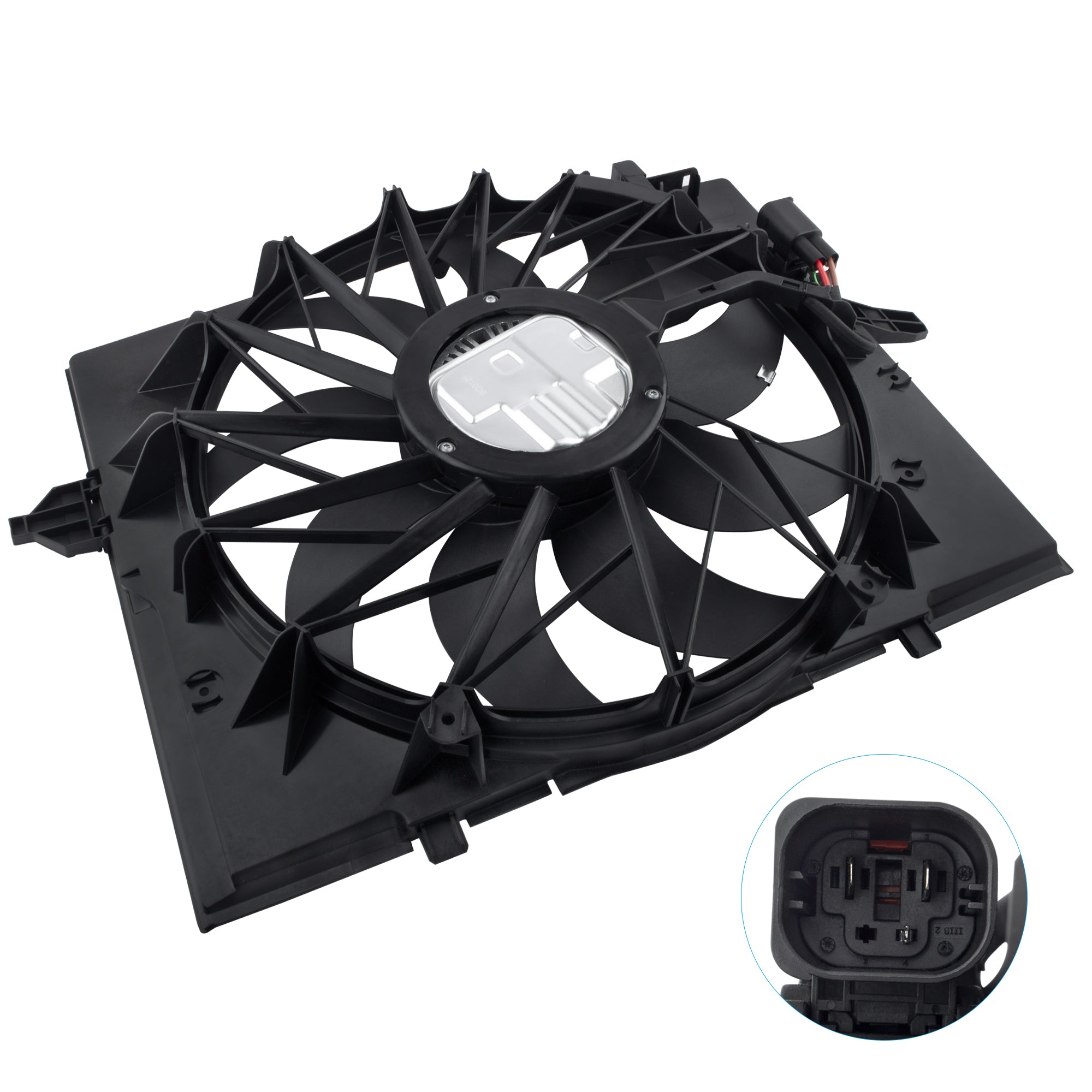 BOXI Engine Cooling Fan Assembly Fits for BMW E60 525 530 545 645
