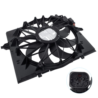 BOXI Engine Cooling Fan Assembly Fits for BMW E60 525 530 545 645