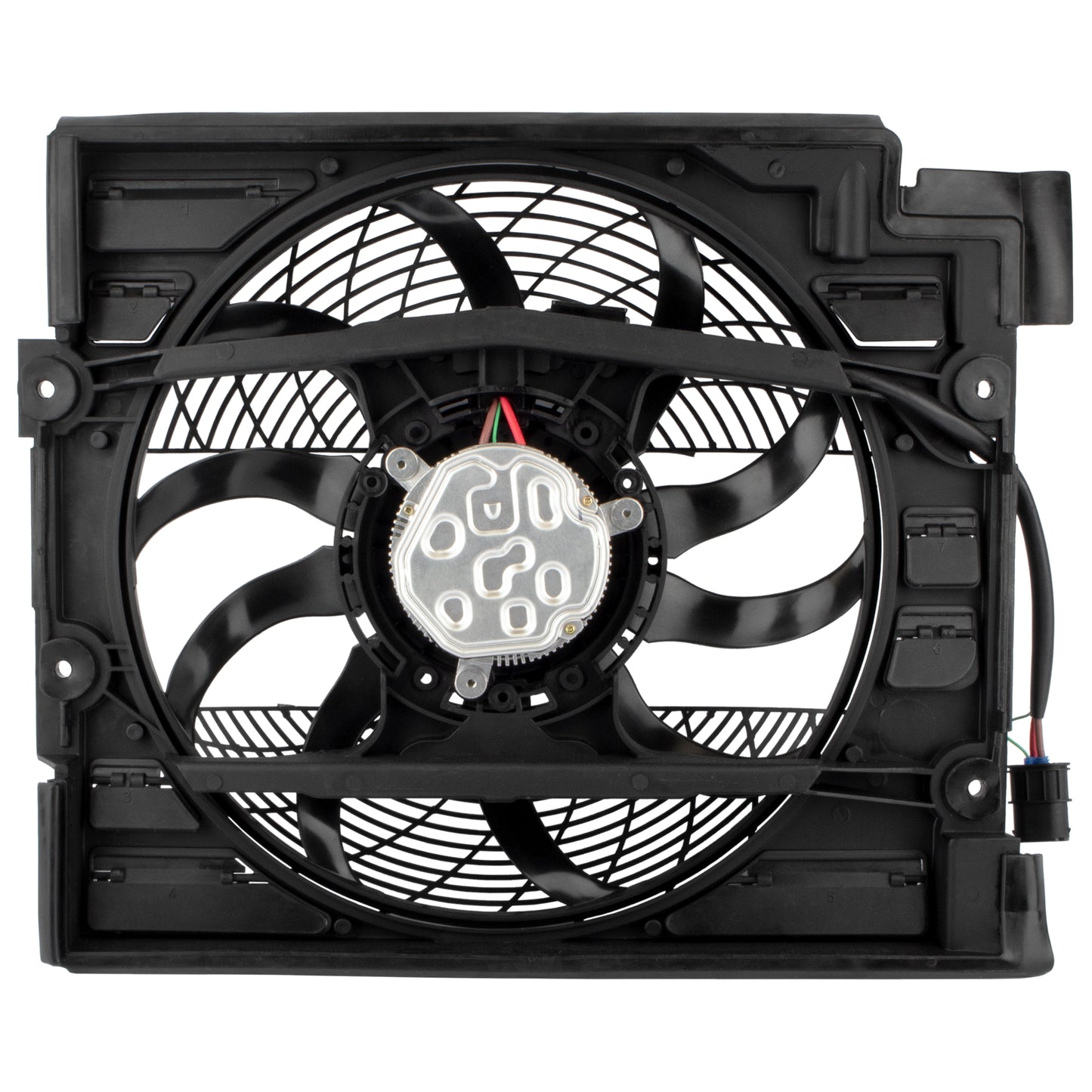 BOXI 620-904 Engine Cooling Fan Assembly Fits for BMW 5 Series E39 525i 528i 530i 540i M5 1999 2000 — product photo 2