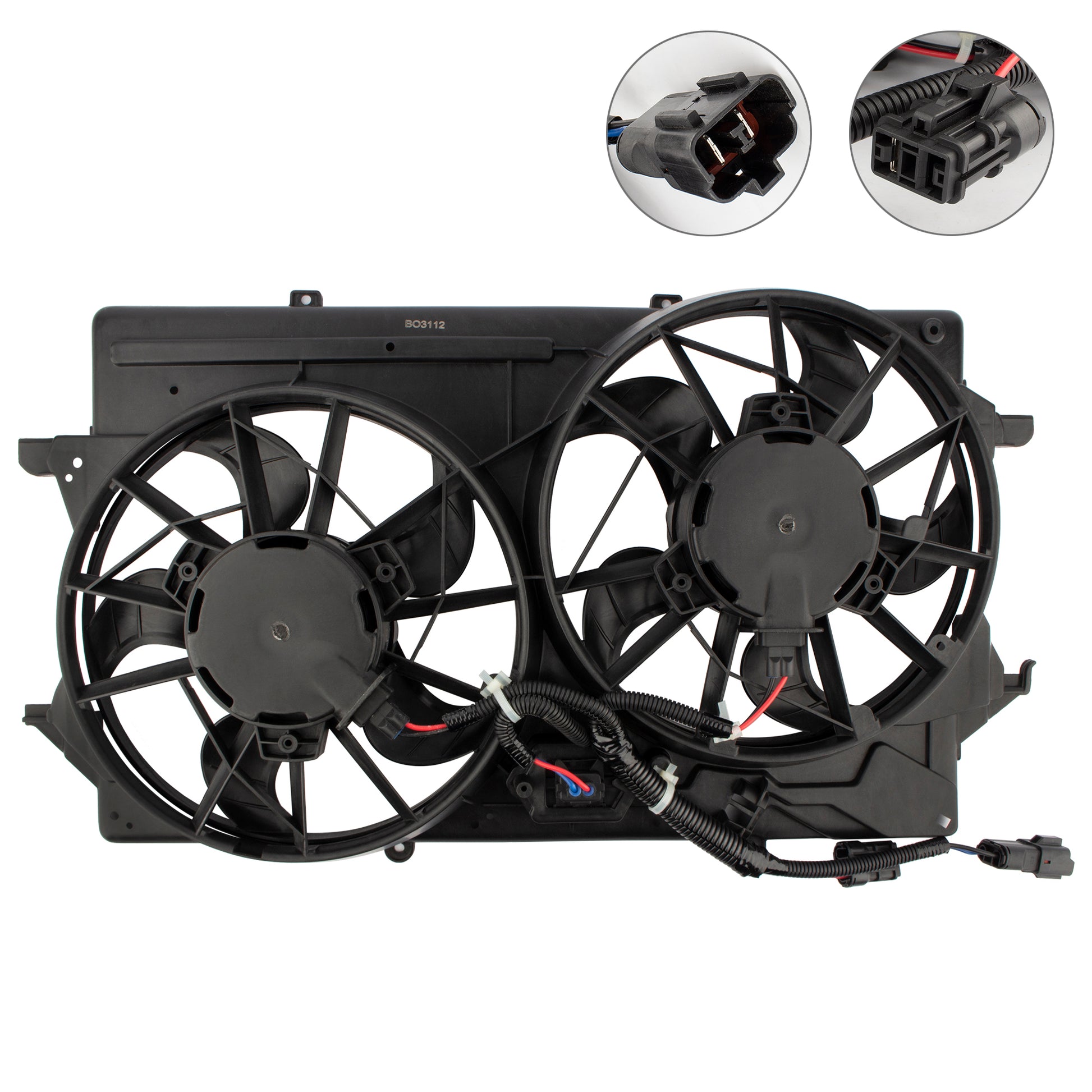 BOXI Engine Cooling Fan Assembly Fits for 2001 2002 2003 2004 for Ford Focus — product photo 2