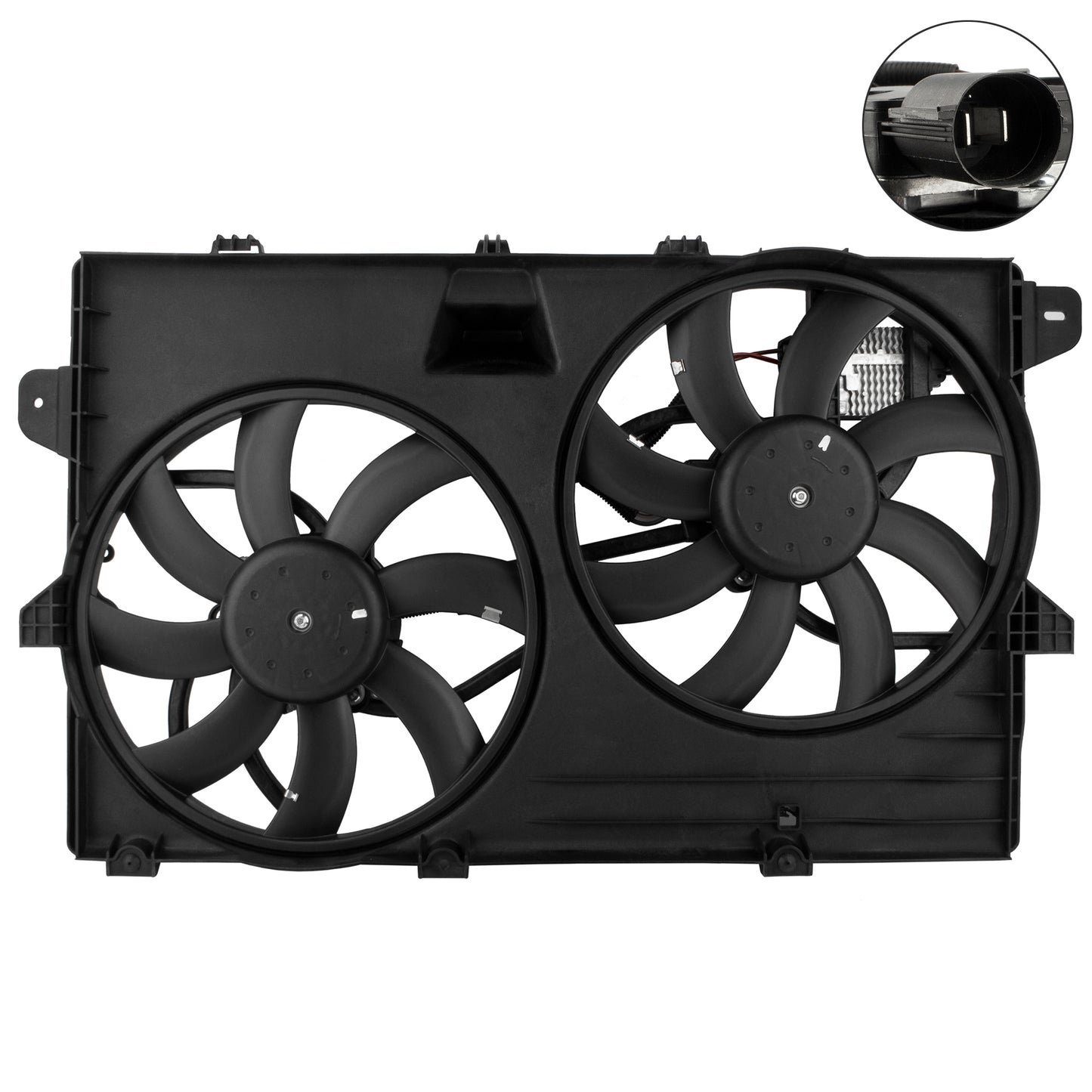 BOXI 621-392 7T4Z8C607A Dual Radiator Cooling Fan Assembly Fit for Ford Edge 2007 2008 2009 2010 — product photo 2
