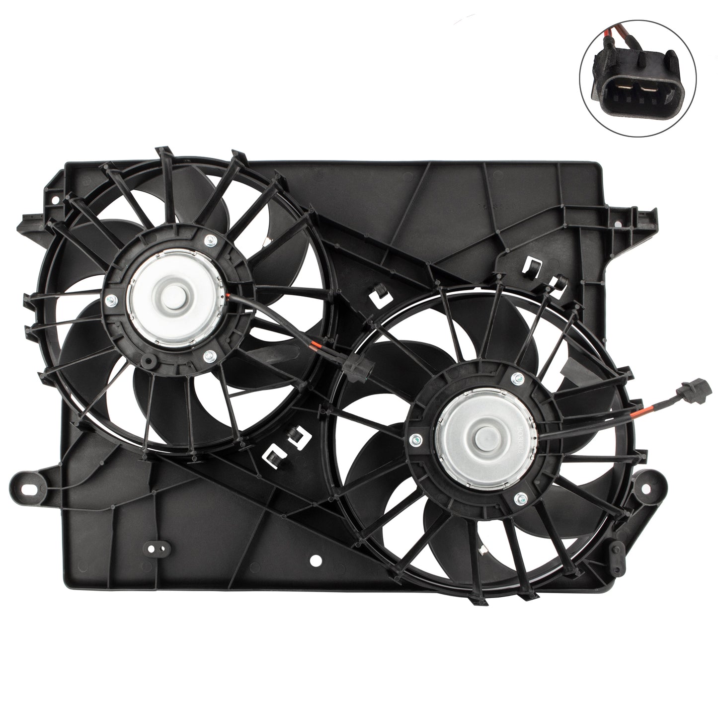 BOXI 620-039 5137714AA Dual Engine Cooling Fan Assembly Fit for Dodge Challenger 2008-2010 — product photo 2