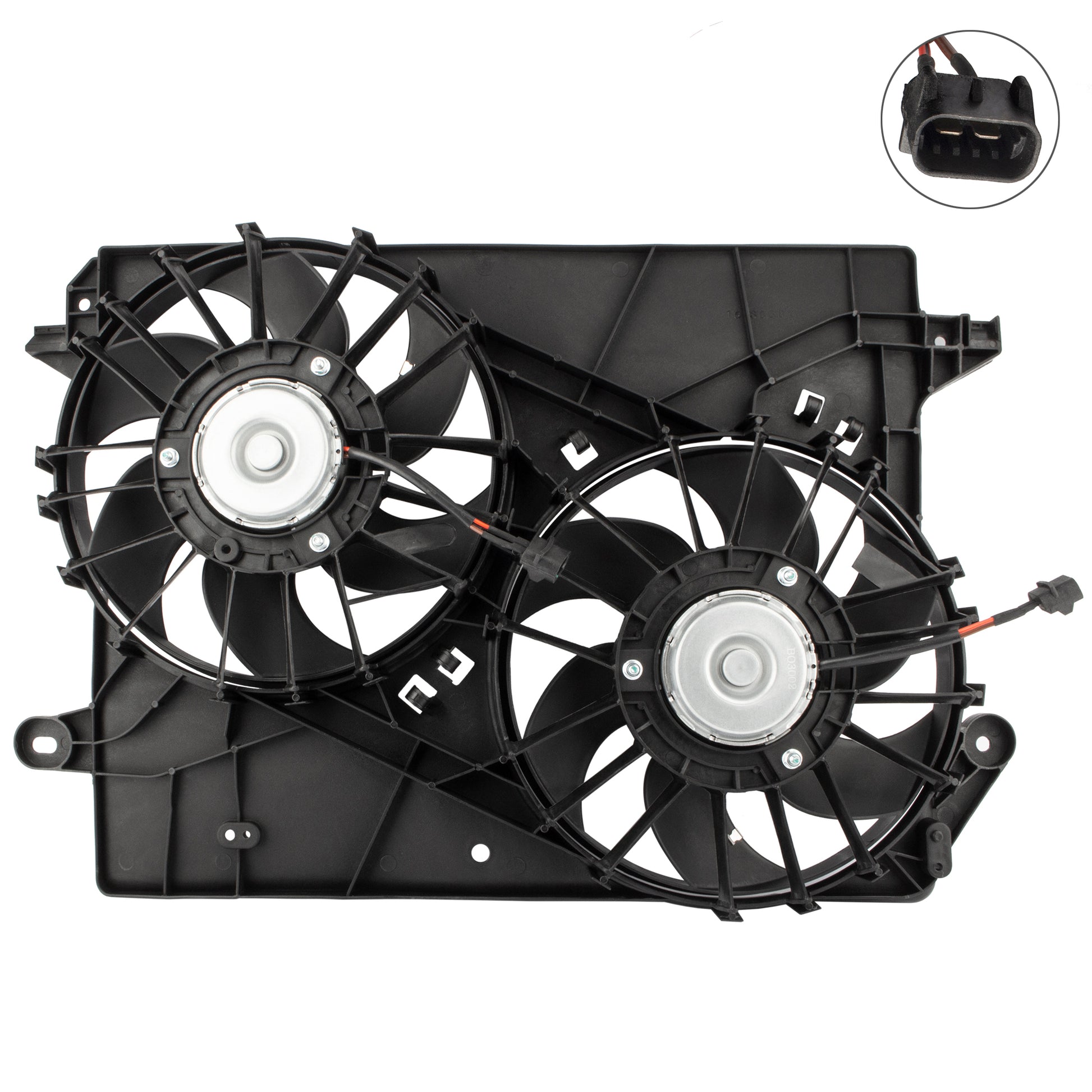 BOXI 620-039 5137714AA Dual Engine Cooling Fan Assembly Fit for Dodge Challenger 2008-2010 — product photo 2