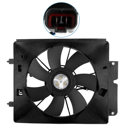 BOXI 620-233 Right/Passenger Side AC A/C Condenser Cooling Fan Assembly Fit for Honda CR-V