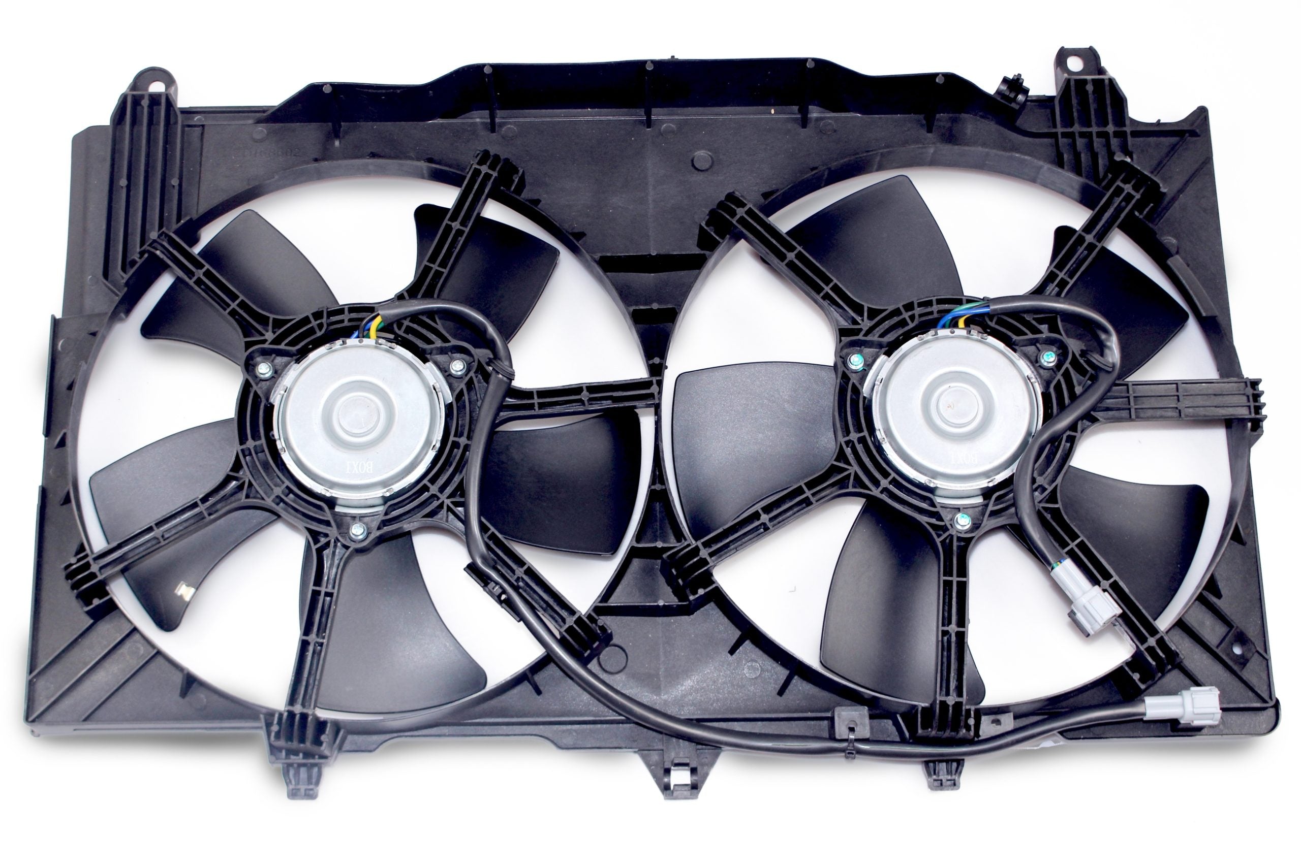 BOXI Dual Radiator A/C Condenser Cooling Fan Motor Assembly for Nissan 350Z 2003 2004 2005 2006