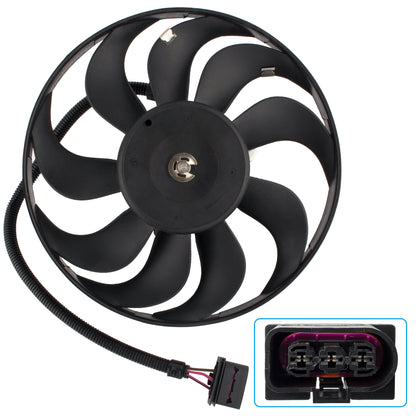 BOXI Engine Cooling Right/Passenger Side Fan Motor for Audi TT 2000-2002 / TT Quattro 2000-2006 /