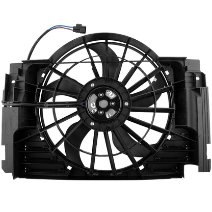 BOXI A/C Condenser Cooling Fan Assembly Fits for BMW E53 X5 2000 2001 2002 2003 2004 2005 2006 — product photo 2