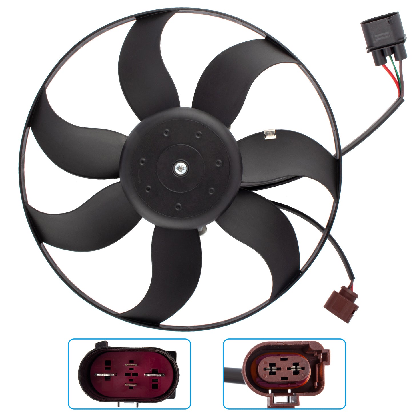 BOXI 1K0959455DL Left Side Engine Cooling Fan Motor Fits for A-3 T-T