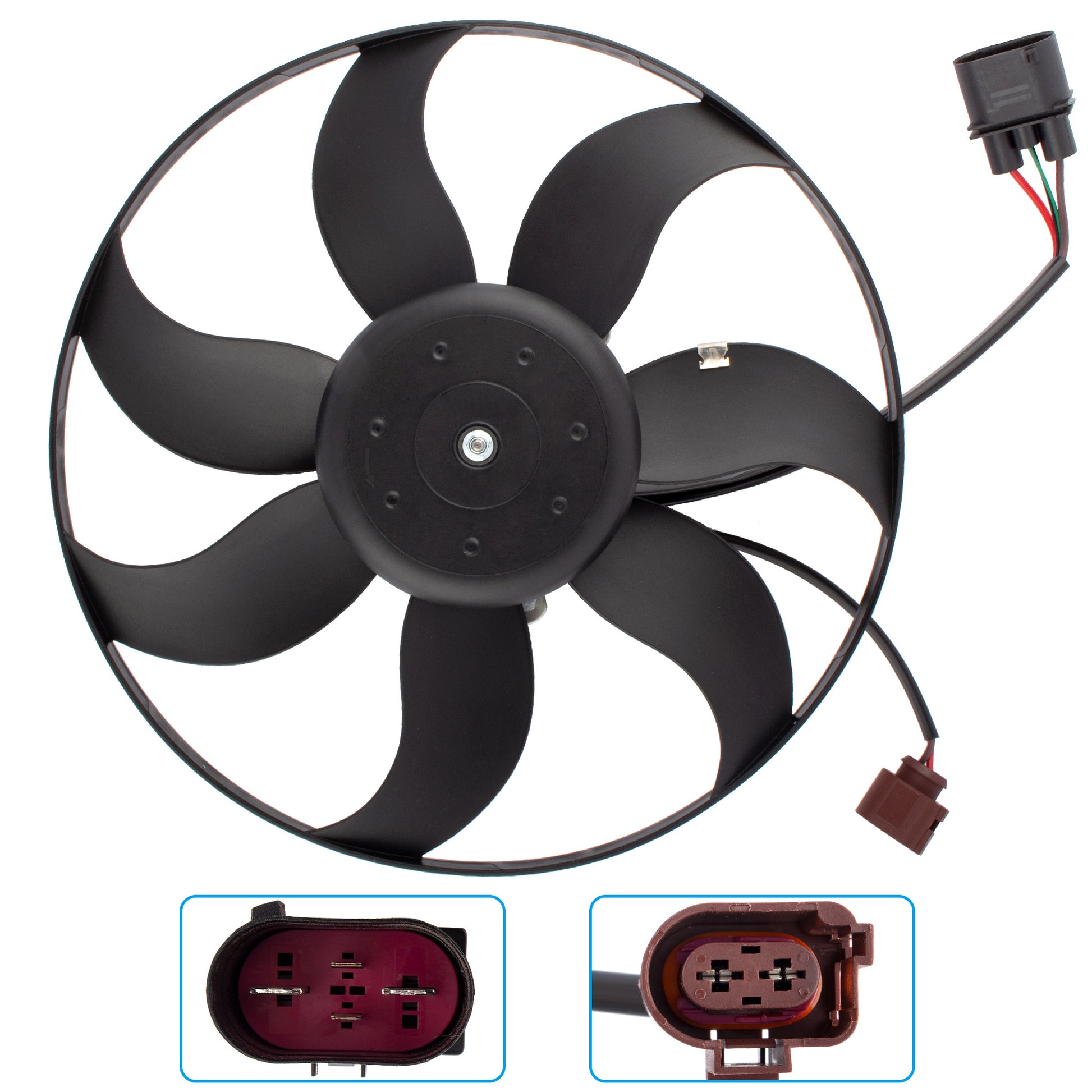 BOXI 1K0959455DL Left Side Engine Cooling Fan Motor Fits for A-3 T-T