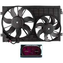 BOXI Engine Radiator Dual Cooling Fan Assembly Fits for Volkswagen Beetle 2012-2013