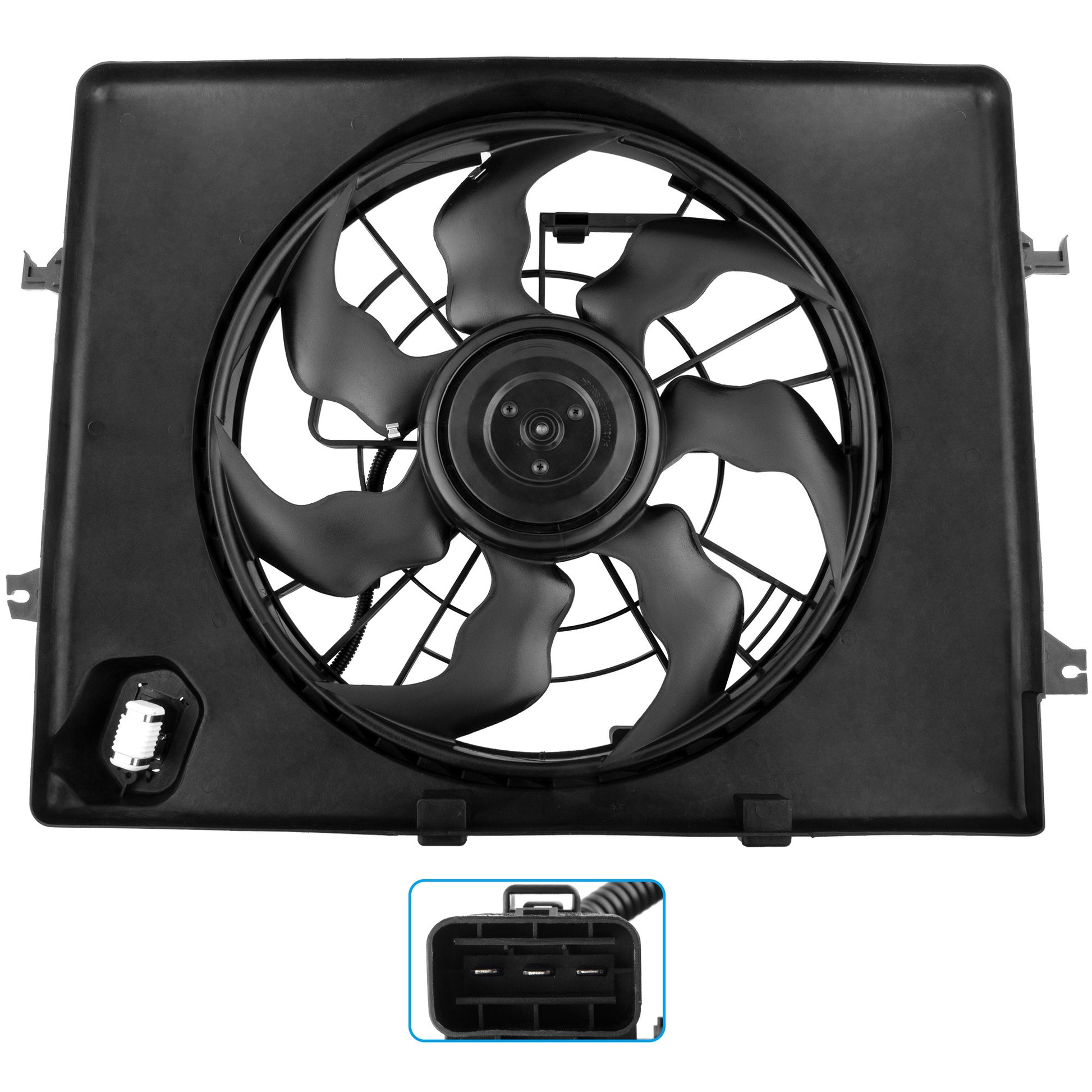 BOXI Engine Cooling Fan Assembly Fit for Hyundai Sonata 2011 2012 2.4L