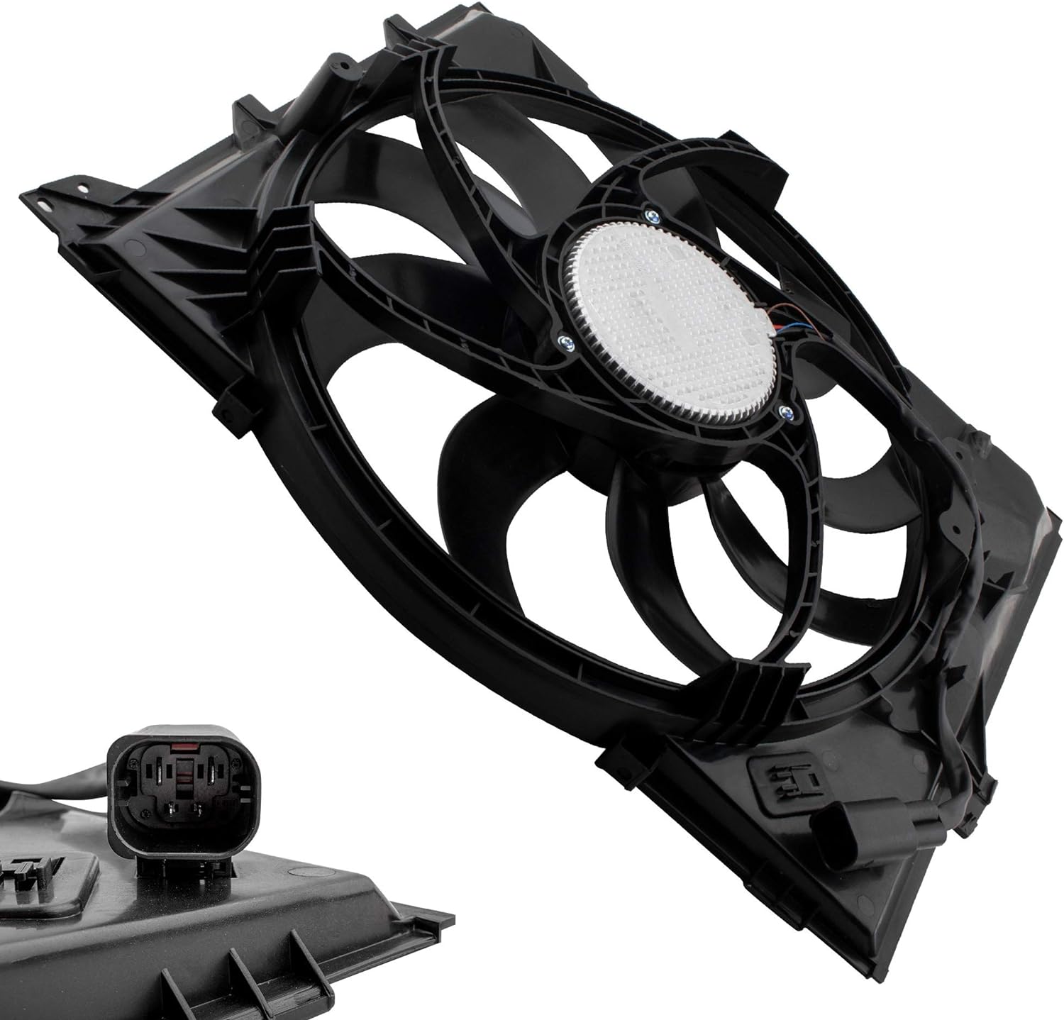 BOXI Radiator Cooling Fan Assembly for BMW 2008-13 128i Convertible — product photo 5