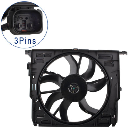 BOXI Radiator Cooling Fan Assembly Fit for BMW 528i 530i 535i xDrive 640i xDrive 740i 740Li xDrive — product photo 2
