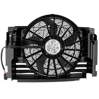BOXI Auxiliary Condenser Brushless Cooling Fan Assembly Fit for B-M-W X5 3.0L 4.4L 4.6L 4.8L — product photo 3