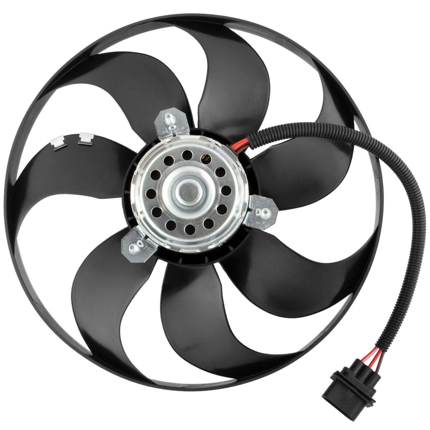 BOXI Left Driver Side Radiator Cooling Fan Fits for Volkswagen Beetle 1998 1999 2000 2001 2002 2003 — product photo 2