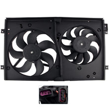 BOXI 620-773 Dual Radiator Cooling Fan Assembly Fits for Volkswagen Beetle 1.8L 1.9L 2.0L 1998-2005