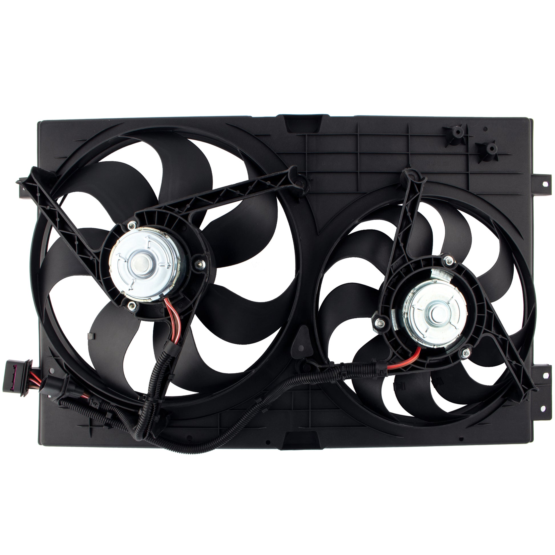 BOXI 620-773 Dual Radiator Cooling Fan Assembly Fits for Volkswagen Beetle 1.8L 1.9L 2.0L 1998-2005 — product photo 2