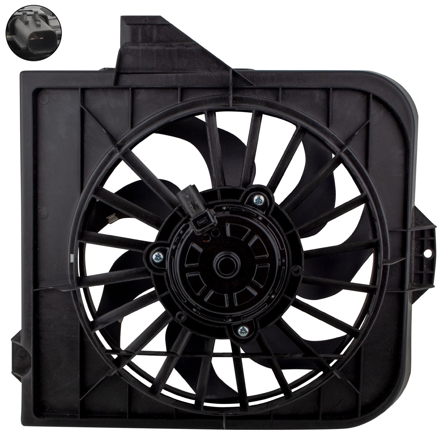 BOXI 620-018 Left Radiator Cooling Fan Assembly fits 2001-2005 DOD-ge Caravan Grand Caravan or Town — product photo 2