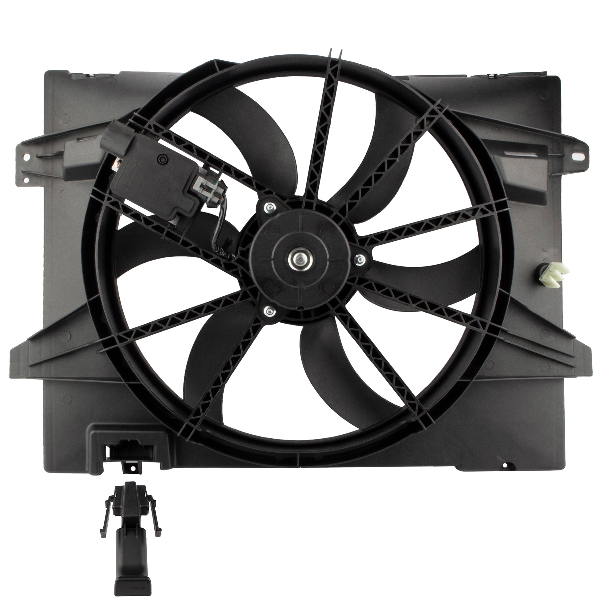 BOXI 621-353 Radiator Cooling Fan Assembly Fit for Lincoln Town Car 2005-2011