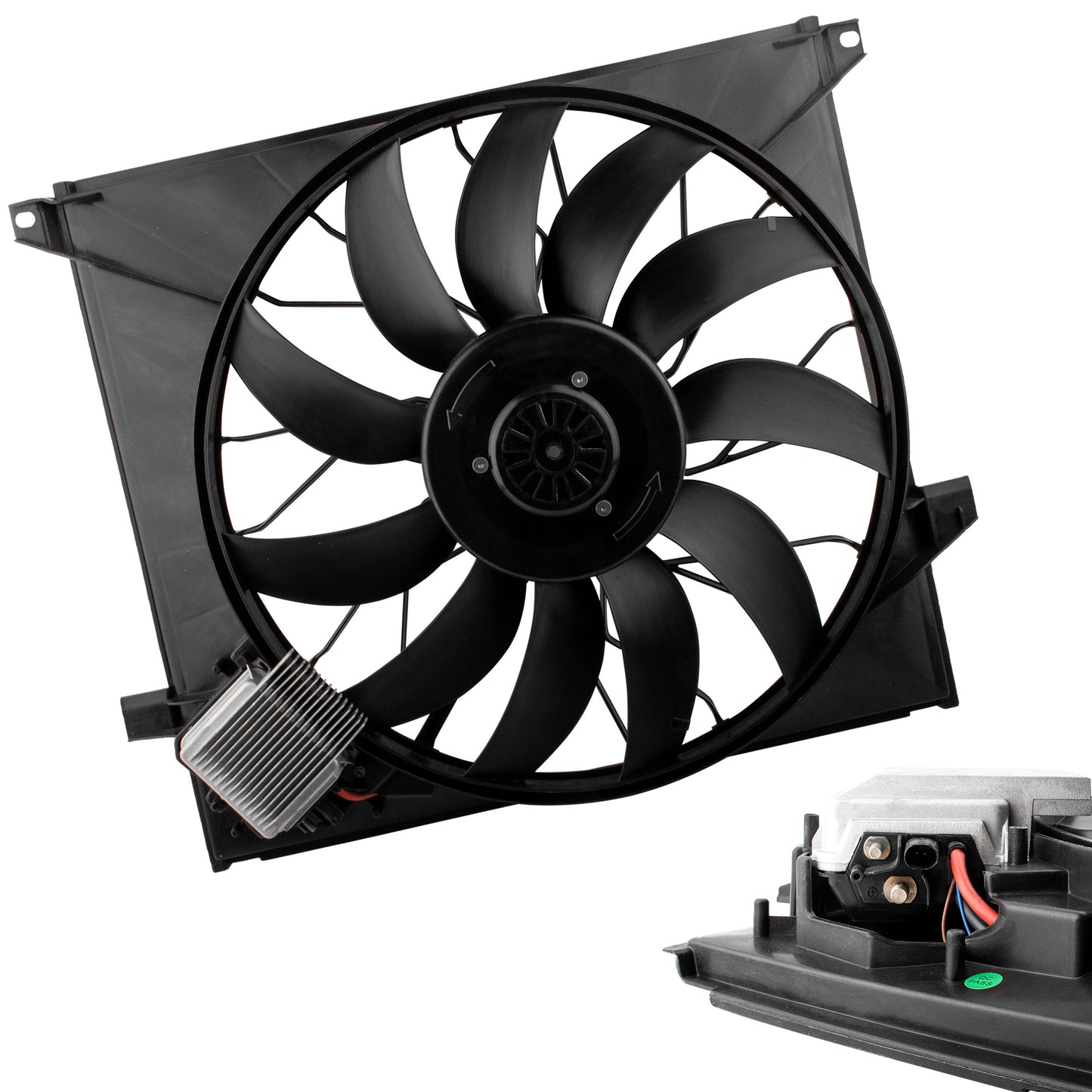 BOXI MB3115118 Radiator Brushless Cooling Fan Assembly Fit for 2000 2001 2002 2003 for Mercedes — product photo 3