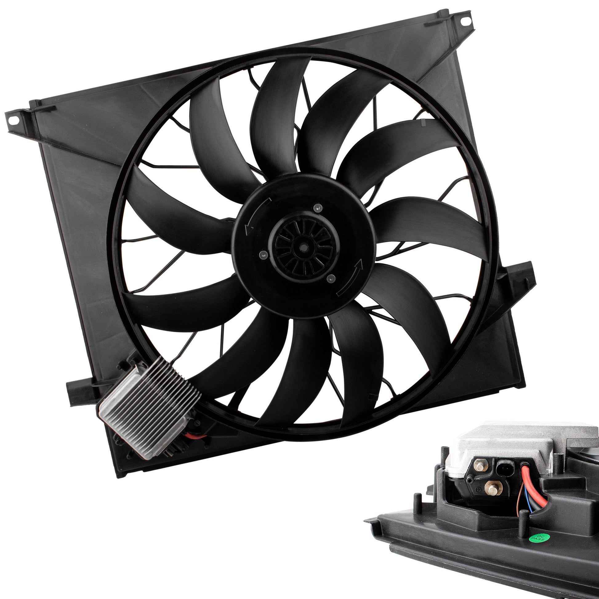 BOXI MB3115118 Radiator Brushless Cooling Fan Assembly Fit for 2000 2001 2002 2003 for Mercedes — product photo 3