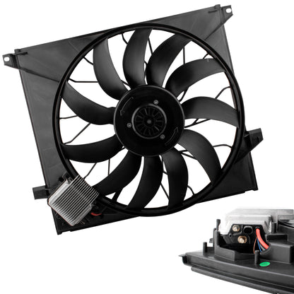 BOXI MB3115118 Radiator Brushless Cooling Fan Assembly Fit for 2000 2001 2002 2003 for Mercedes — product photo 3