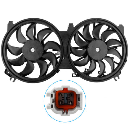 BOXI 620-453 Radiator Condenser Cooling Fan Motor Assembly Fits for Niss-an Altima 2.5L 3.5L