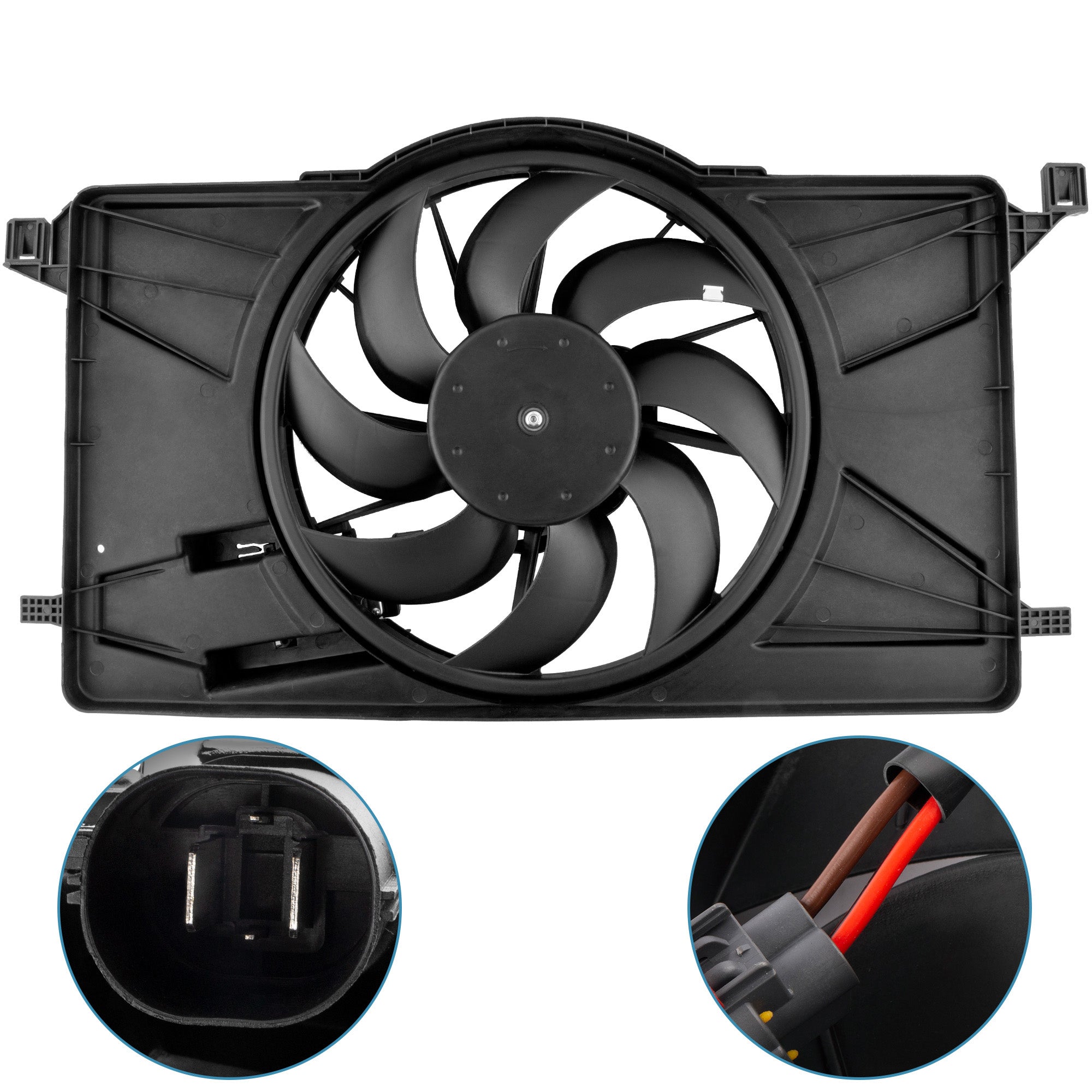 BOXI BV6Z8C607K 622800 Radiator Cooling Fan Assembly w