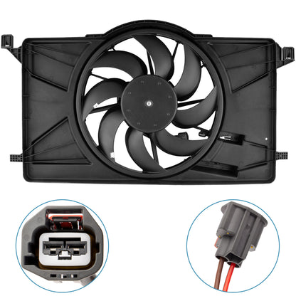 BOXI BV6Z-8C607-K 622800 Radiator Cooling Fan Assembly Without Control Module Fit for Ford Focus
