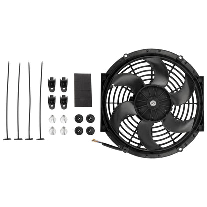 BOXI 10" Universal Electric Radiator Cooling Slim Fan 12V with Mounting Kit — product photo 6
