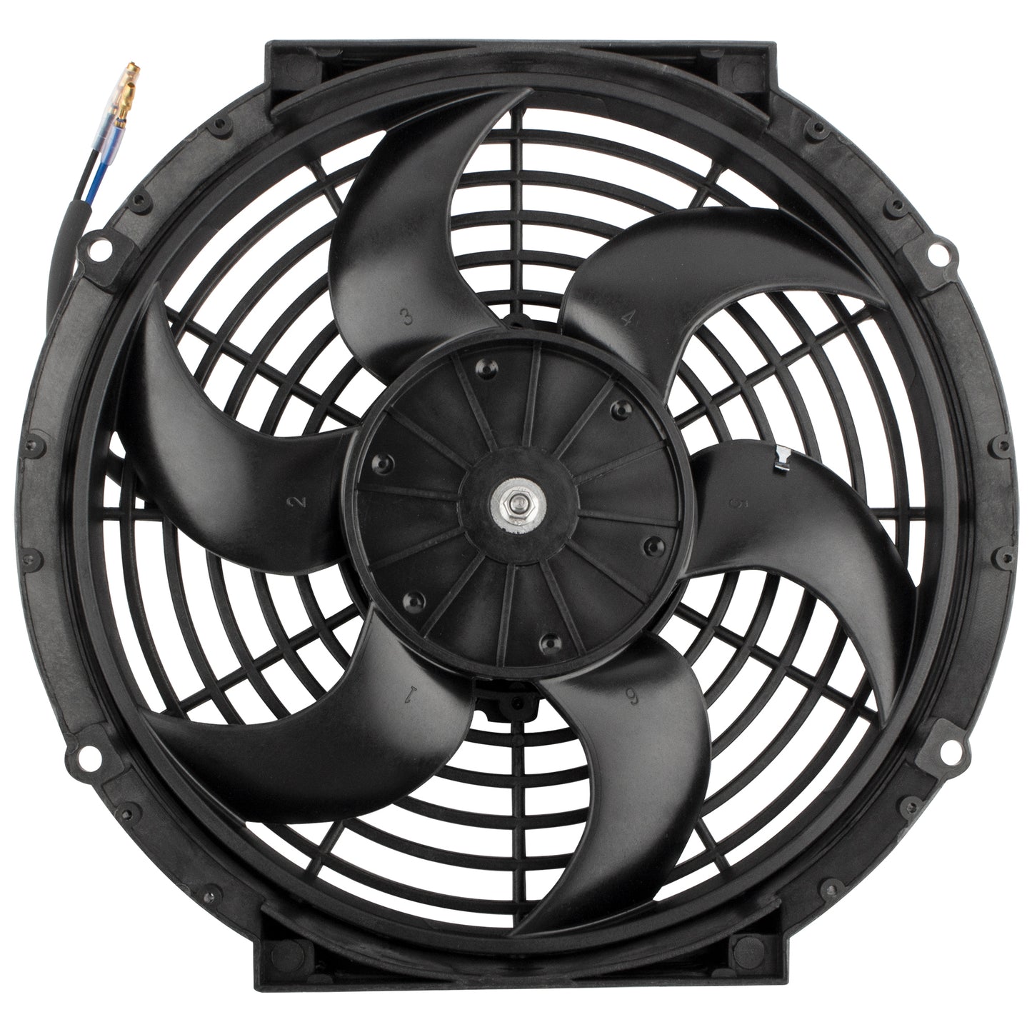 BOXI 10" Universal Electric Radiator Cooling Slim Fan 12V with Mounting Kit — product photo 2