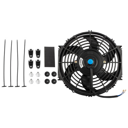 BOXI 10" Universal Electric Radiator Cooling Slim Fan 12V with Mounting Kit — product photo 6