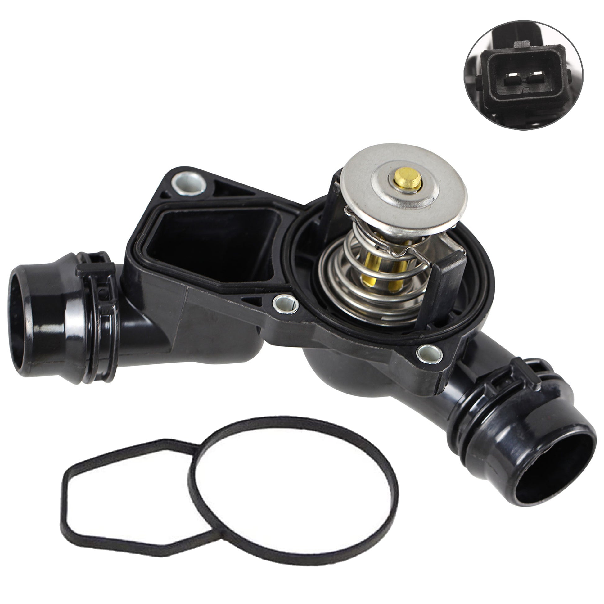 BOXI Thermostat Housing Kit Assembly with Sensor Gasket for BMW E46 E39 X5 X3 Z3 Z4 325i 330i 525i — product photo 2